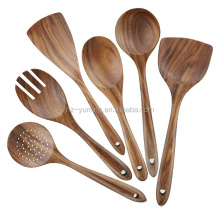 Kitchen Cooking Utensils Set Wooden Spatula Ladle Spoon for Cooking